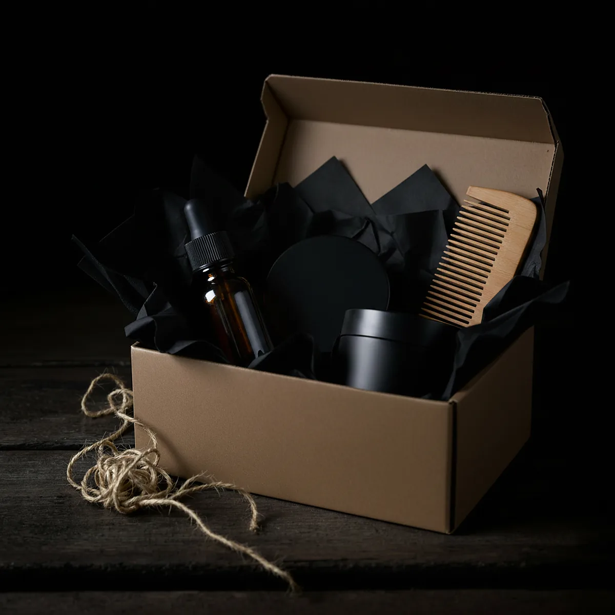 Beard Kit — Fir & Smoke — Oil, balm, and a pear-wood comb that won't snag.