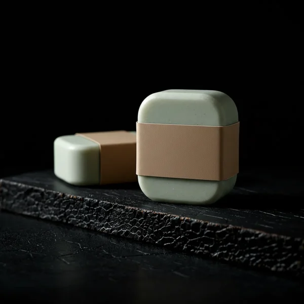 Shave Bar — Mint & Clay — Bentonite slip. Whips up in a mug in about twenty seconds.